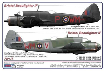 1:72 Decals Bristol Beaufighter IF&VIF Part II.
