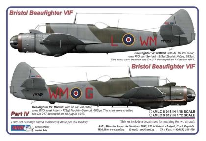 1:72 Decals Bristol Beaufighter IF&VIF Part IV.