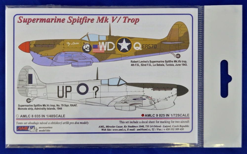 1:72 Decals Spitfire Mk.V/Trop (2 versions