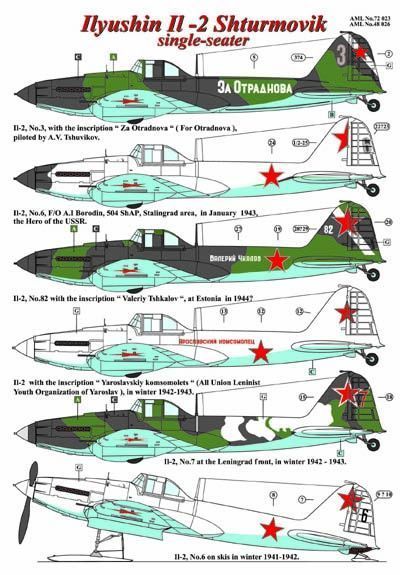 1:48 Decals IL-2 Shturmovik (single-seater)