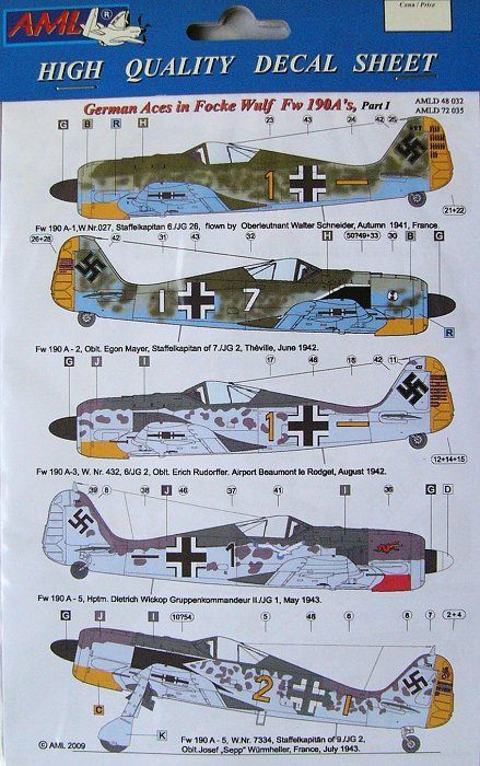 1:48 German Aces in Fw 190 A-1/2/3/5 Part I.
