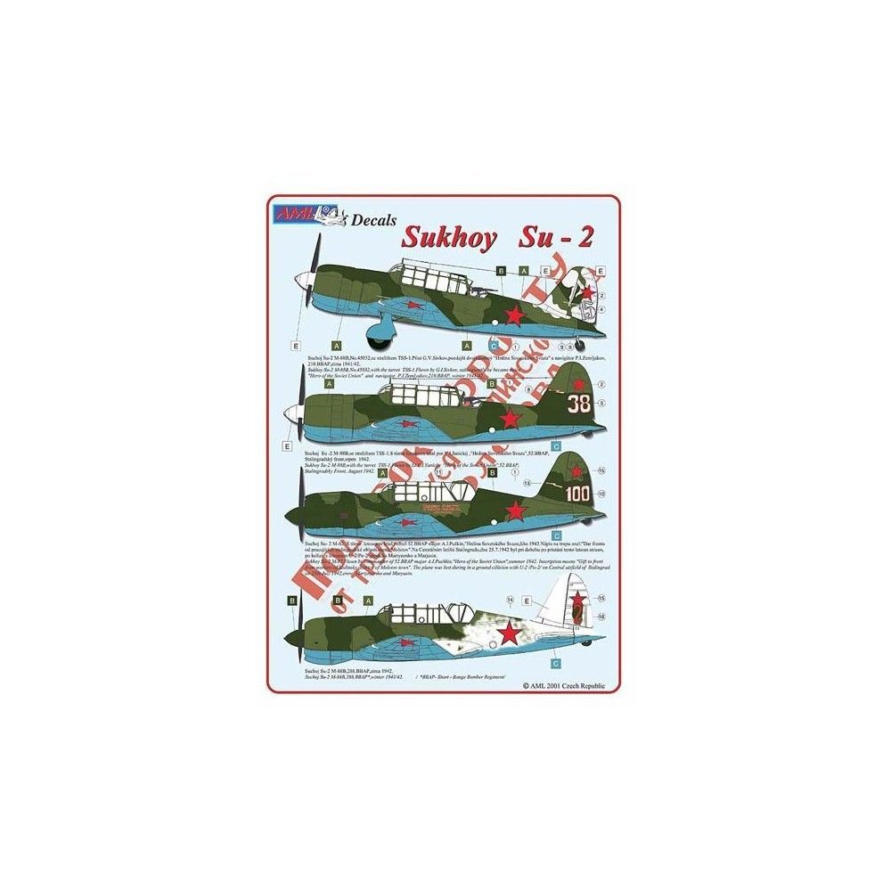 1:72 Decals Sukhoi Su-2