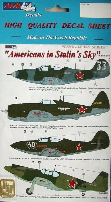1:72 Decals Americans in Stalin's Sky (w/ PE)
