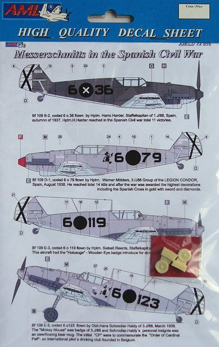 1:72 Messerschmitts in the Spanish Civil War