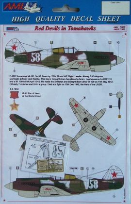 1:72 Decals Curtiss P-40B