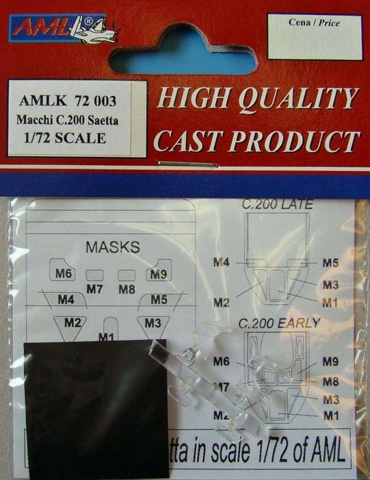 1:72 Canopy & Mask for Macci C.200 (AML/SP.HOBBY)