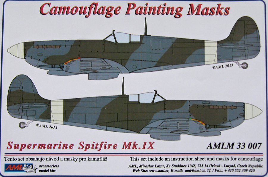 1:32 Supermarine Spitfire Mk.IX camouflage mask