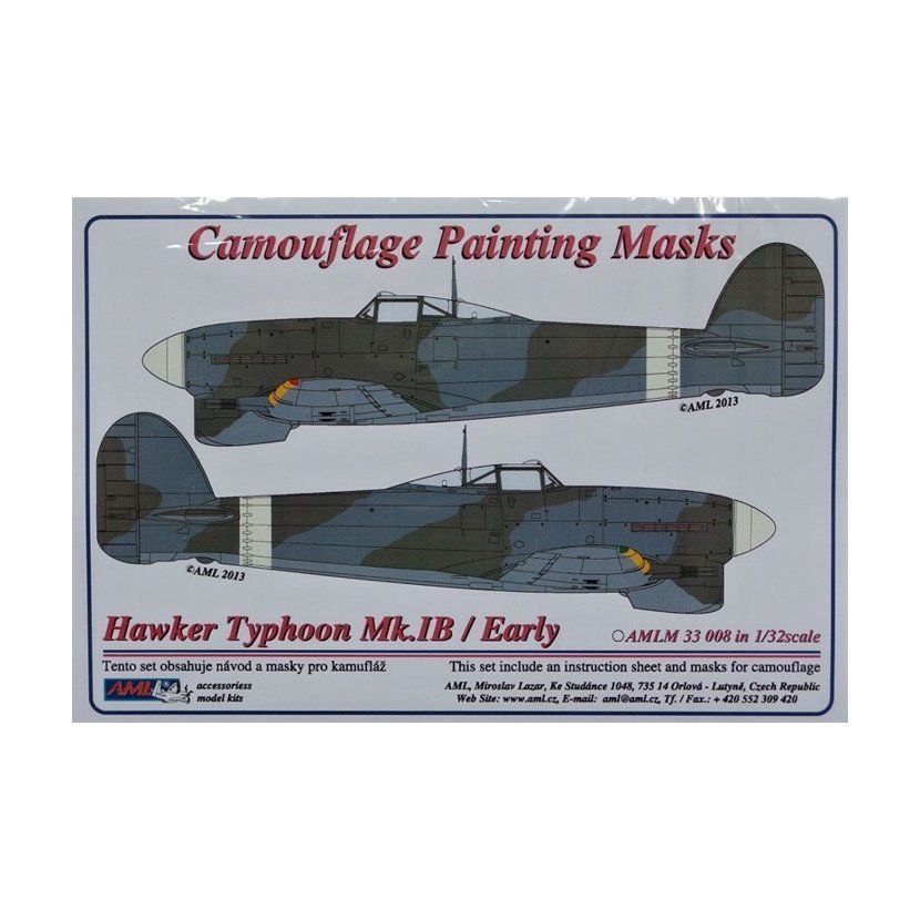 1:32 Hawker Typhoon Mk.IB Early camouflage mask