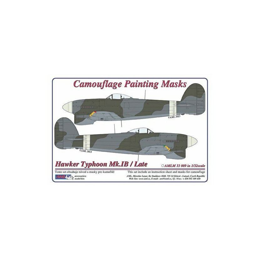 1:32 Hawker Typhoon Mk.IB Late camouflage mask