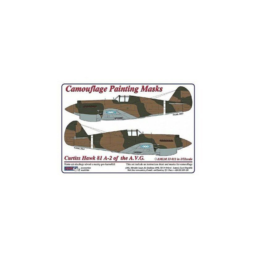 1:32 Curtiss Hawk 81 A-2 (A.V.G.) camouflage mask
