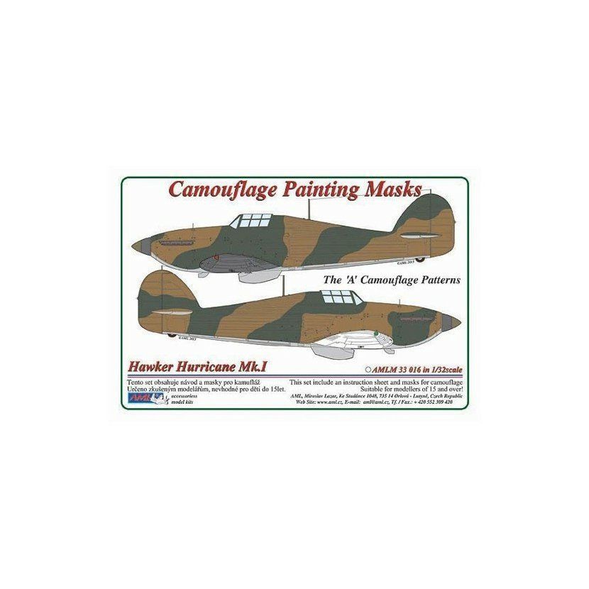 1:32 Hawker Hurricane Mk.I - Camouflage Painting masks /FLY