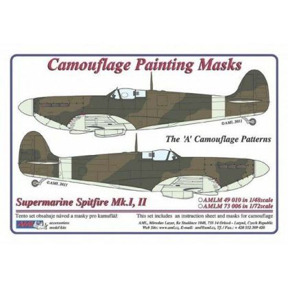 1:48 Supermarine Spitfire Mk.I,II Camouflage Painting Masks scheme 