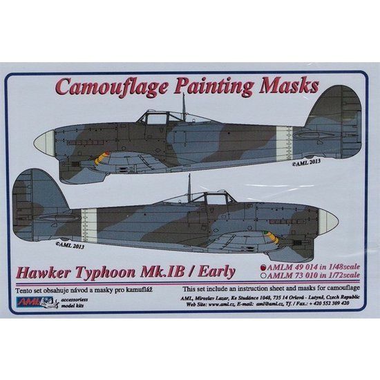 1:48 Hawker Typhoon Mk.IB Early camouflage mask