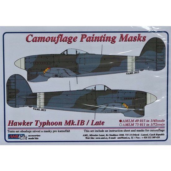 1:48 Hawker Typhoon Mk.IB Late camouflage mask