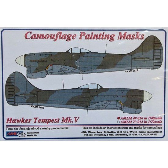 1:48 Hawker Tempest Mk.V (WWII) camouflage mask