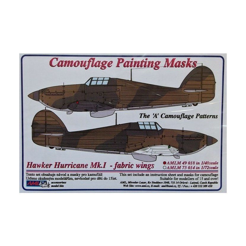 1:48 H.Hurricane Mk.I fabric w. A camouflage mask