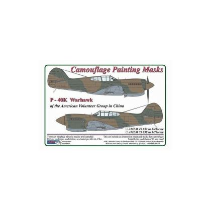 1:48 Curtiss P -40 K Warhawk - Camouflage Painting Masks /AMT, HSG, ITA
