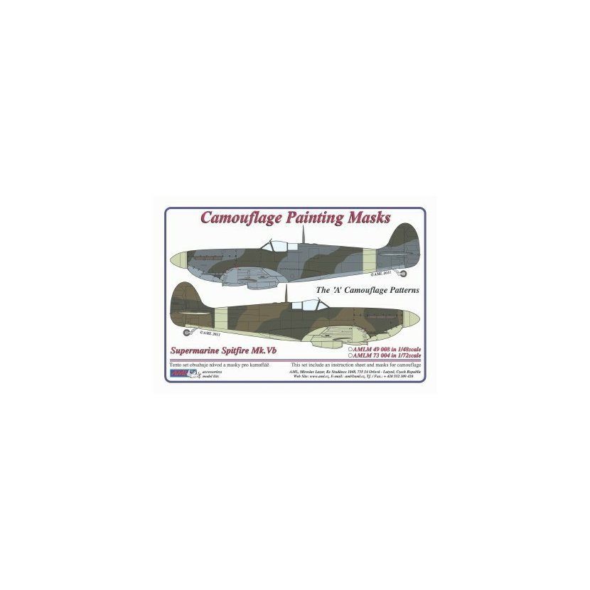 1:72 S.Spitfire Mk.Vb - Camouflage painting masks scheme 