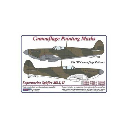 1:72 Supermarine Spitfire Mk.I,II Camouflage painting masks scheme 
