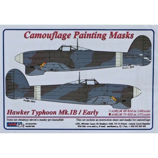 1:72 Hawker Typhoon Mk.IB Early camouflage mask