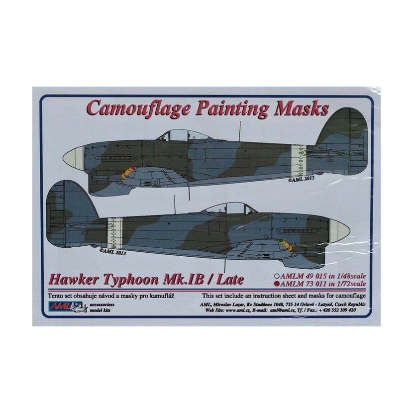 1:72 Hawker Typhoon Mk.IB Late camouflage mask