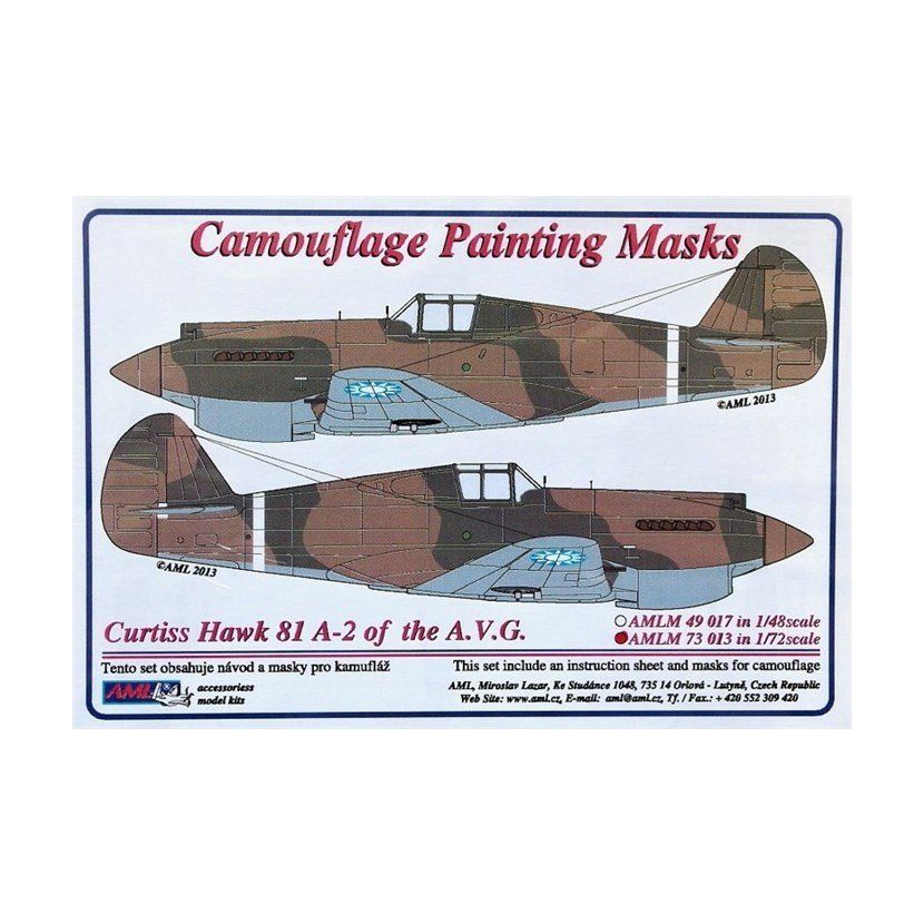 1:72 Curtiss Hawk 81 A-2 (A.V.G.) camouflage mask