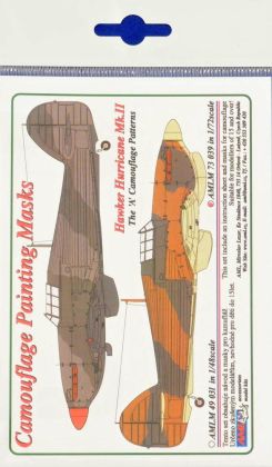 1:72 Camouflage masks Hawker Hurricane Mk.II 'A'