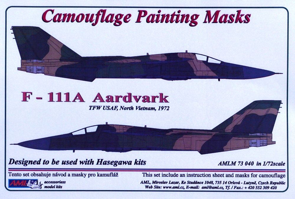 1:72 Camouflage masks F-111A Aardvark (HAS)