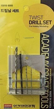 Twist drill set 0.5, 1.0, 1.5, 2.5, 3.0 mm