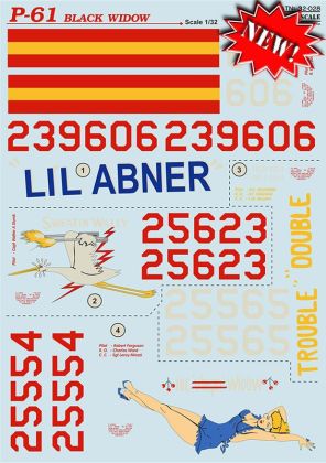 1:32 P-61 Black Widow (wet decals)