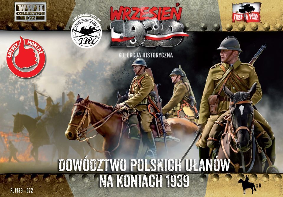 1:72 Polish Uhlans command on horseback