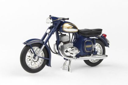 1:18 Jawa 350 Kývačka Automatic (1966) - Modrá Kobaltová