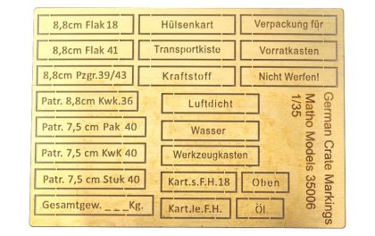 1:35 German Crate Markings (airbrush templates)