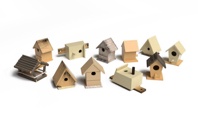 1:35 Birdhouses set