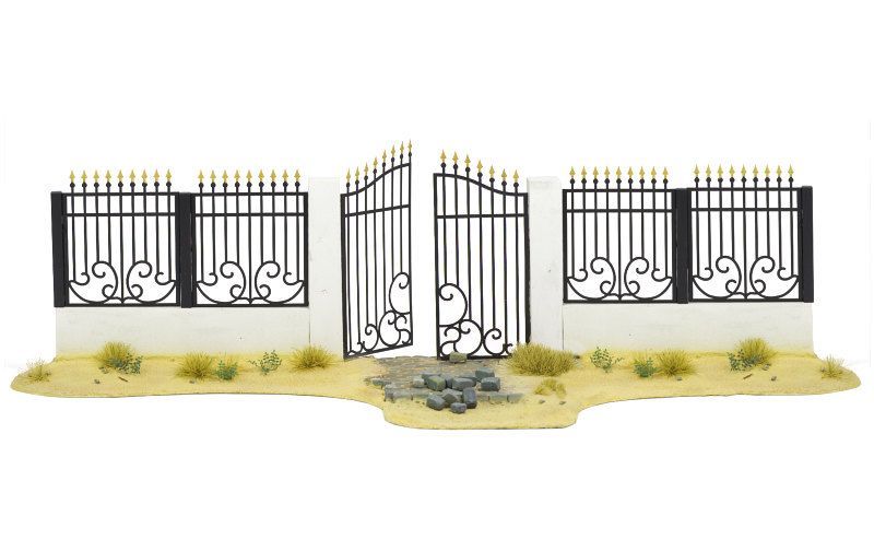 1:35 Metal Fence A - big set with gate