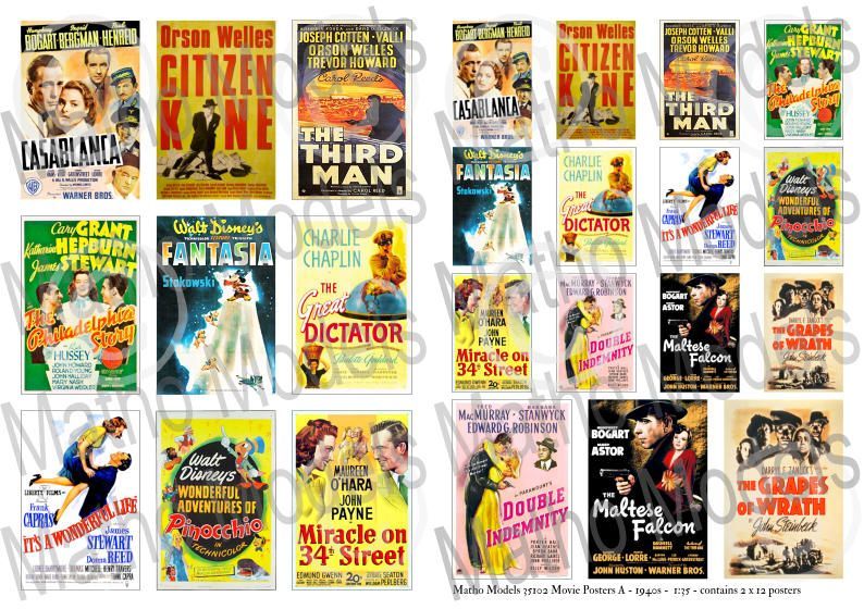 1:35 Movie Posters A - 1940s