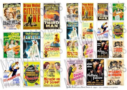 1:35 Movie Posters A - 1940s