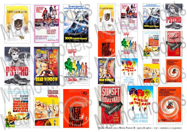 1:35 Movie Posters B - 1950s & 1960s