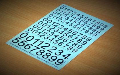 Decal Numbers - large, black, type 1