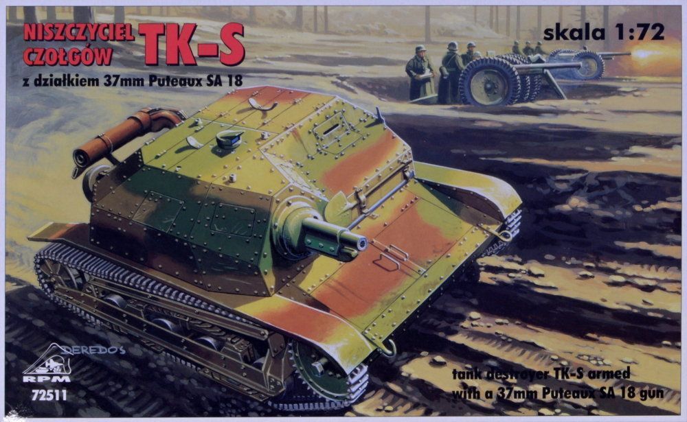 1:72 TK-S Tank Destroyer w/ 37mm Puteaux SA 18 gun