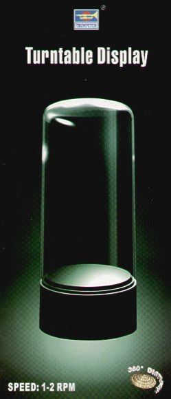 Display Case Diameter 84mm (h stands 47mm, h 116 mm shell) spins from the batteries