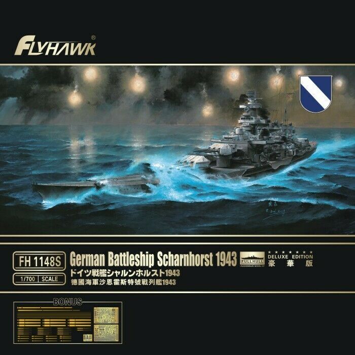 1:700 German Battleship Scharnhorst 1943 Deluxe Edition
