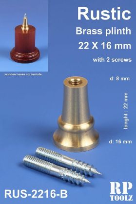 Rustic brass plinth 22x16 mm