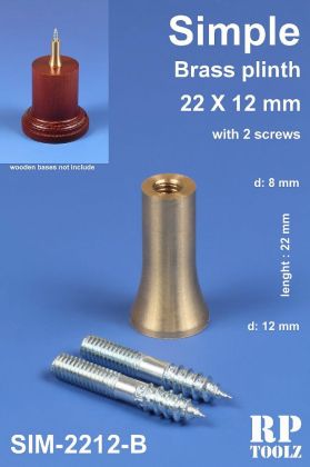 Simple Brass plinth 22x12 mm