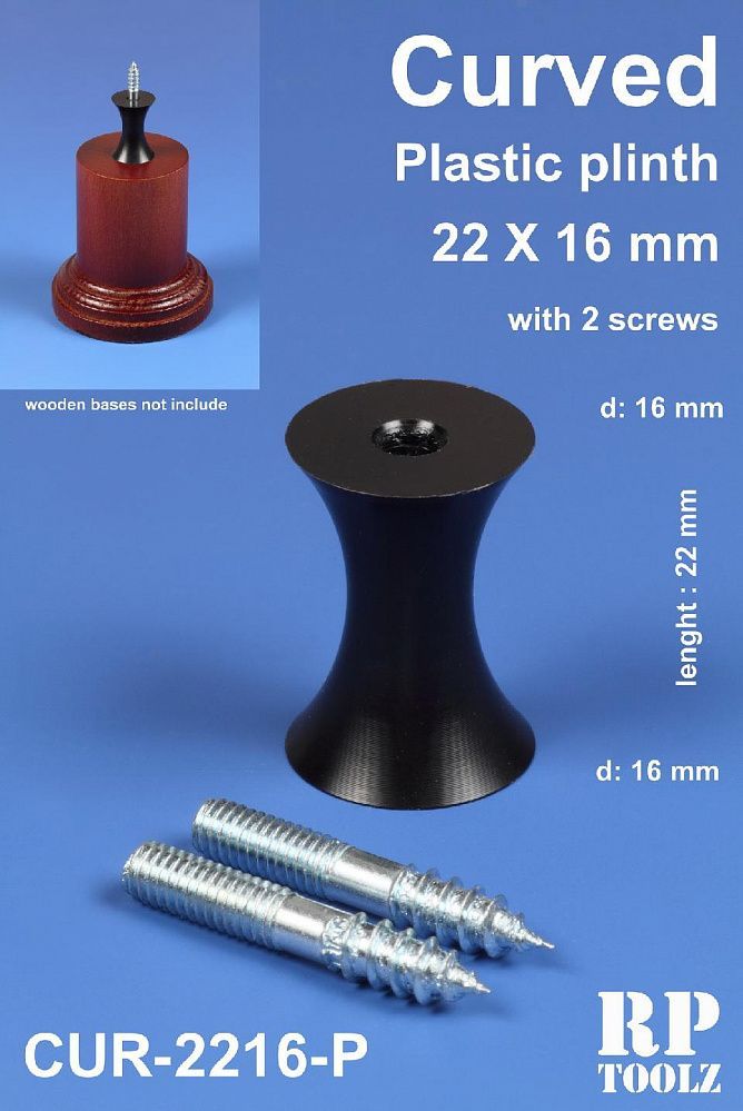 Curved Plastic plinth 22x16 mm