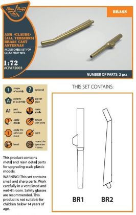 1:72 A5M CLAUDE (EARLY VERSION) BRASS CAST ANTENNAS