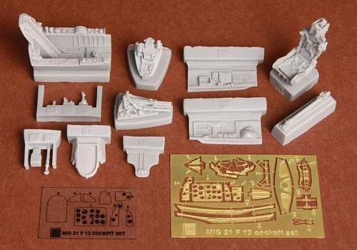 1:48 Mikoyan MiG-21F-13 cockpit set with etched parts