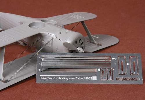 1:48 Polikarpov I-153 Chaika rigging wire set