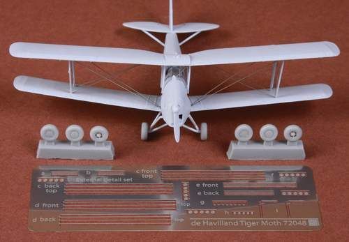 1:72 de Havilland Dh.82a Tiger Moth rigging set & wheels