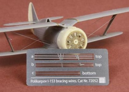 1:72 Polikarpov I-153 Chaika rigging wire set (no resin)